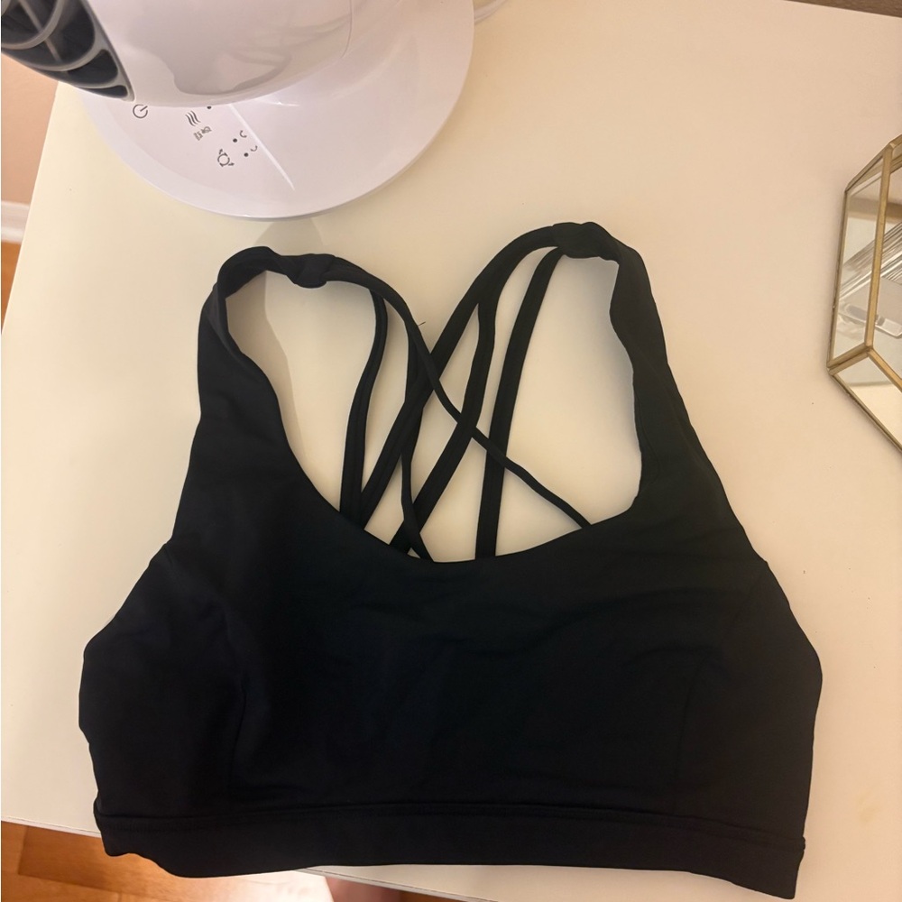 Lululemon Black Strappy Sports Bra
